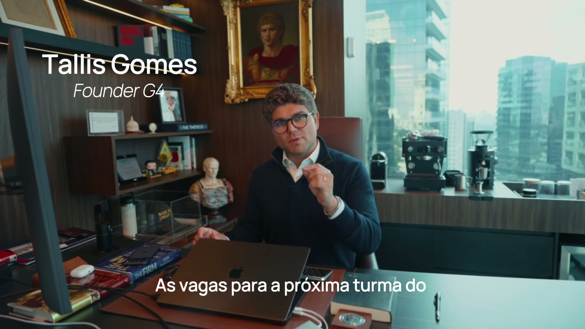Tallis Gomes, Presidente do G4, no convite em vídeo para o G4 Tools Connect